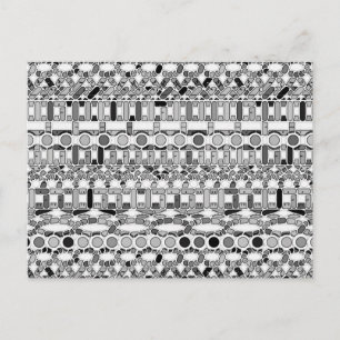 Tribale batik - grijze tinten briefkaart
