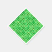 Tribale batik - groene tinten servet (Hoek)