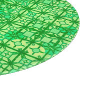 Tribale batik - groene tinten snijplank (Hoek)