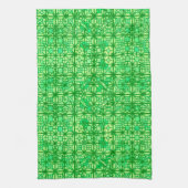 Tribale batik - groene tinten theedoek (Verticaal)