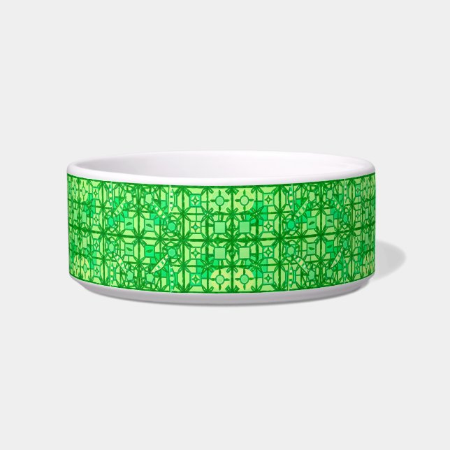Tribale batik - groene tinten voerbakje (Links)