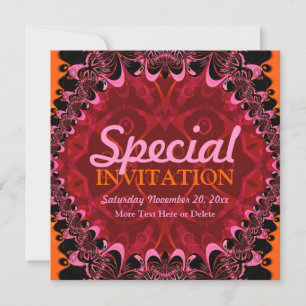 Tribale Batik Kant Kunst speciale uitnodiging voor