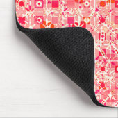 Tribale batik - koraalroze, koraal sinaasappel en  muismat (Hoek)