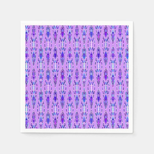 Tribale Batik - Lavendel, Blauw en Violet Servetten (Voorkant)