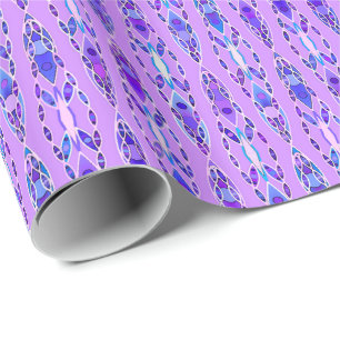 Tribale batik - Lavender, Blue en Violet Cadeaupapier