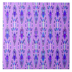 Tribale batik - Lavender, Blue en Violet Tegeltje