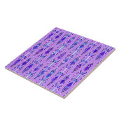 Tribale batik - Lavender, Blue en Violet Tegeltje (Zijkant)