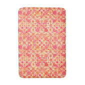 Tribale batik - oranje, koraalroze en fuchsie badmat (Voorkant Verticaal)
