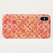 Tribale batik - oranje, koraalroze en fuchsie Case-Mate iPhone case (Achterkant (horizontaal))