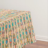 Tribale batik - Perzikroze en Turquoise Tafelkleed (Voorbeeld)