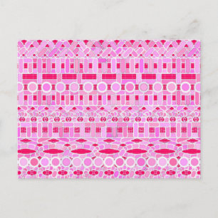 Tribale batik - roze tinten briefkaart