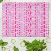 Tribale batik - roze tinten theedoek (Gevouwen)