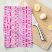 Tribale batik - roze tinten theedoek (Quarter Fold)