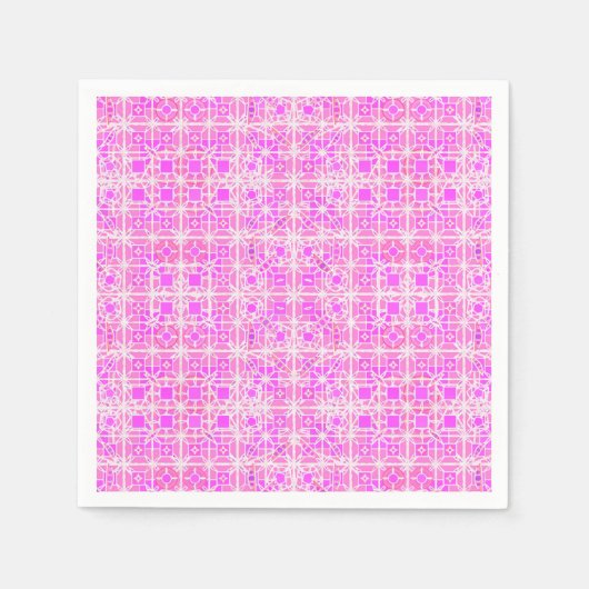 Tribale batik - schaduwen van roze en orchidee servetten (Voorkant)