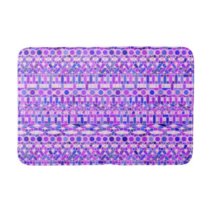 Tribale batik - schaduwen van violet paars badmat