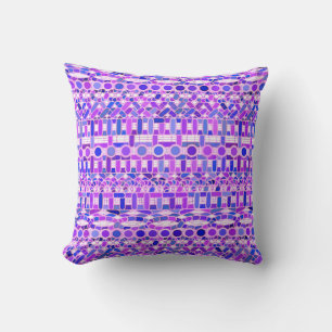 Tribale batik - schaduwen van violet paars kussen