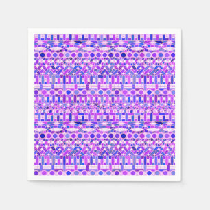 Tribale batik - schaduwen van violet paars servet