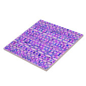 Tribale batik - schaduwen van violet paars tegeltje (Zijkant)