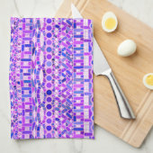 Tribale batik - schaduwen van violet paars theedoek (Quarter Fold)