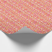 Tribale batik - schoppen van oranje en roze cadeaupapier (Hoek)