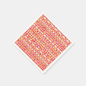 Tribale batik - schoppen van oranje en roze servetten (Hoek)
