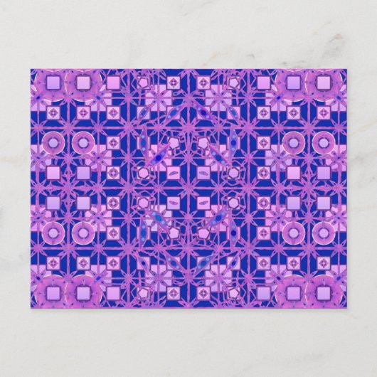 Tribale batik - schoppen van paars briefkaart (Voorkant)