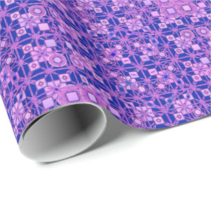 Tribale batik - schoppen van paars cadeaupapier
