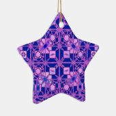 Tribale batik - schoppen van paars keramisch ornament (Rechts)