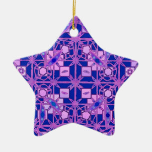 Tribale batik - schoppen van paars keramisch ornament