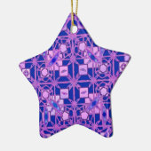 Tribale batik - schoppen van paars keramisch ornament (Links)