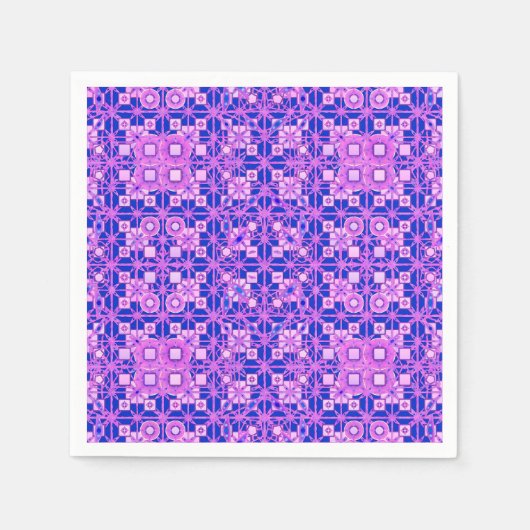 Tribale batik - schoppen van paars servetten (Voorkant)