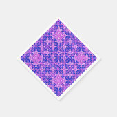 Tribale batik - schoppen van paars servetten (Hoek)