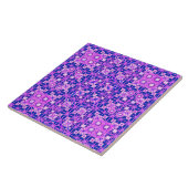 Tribale batik - schoppen van paars tegeltje (Zijkant)