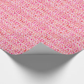 Tribale batik - schoppen van roze en koraal cadeaupapier (Hoek)