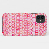 Tribale batik - schoppen van roze en koraal Case-Mate iPhone case (Achterkant (horizontaal))