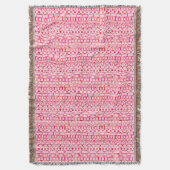 Tribale batik - schoppen van roze en koraal deken (Voorkant Verticaal)