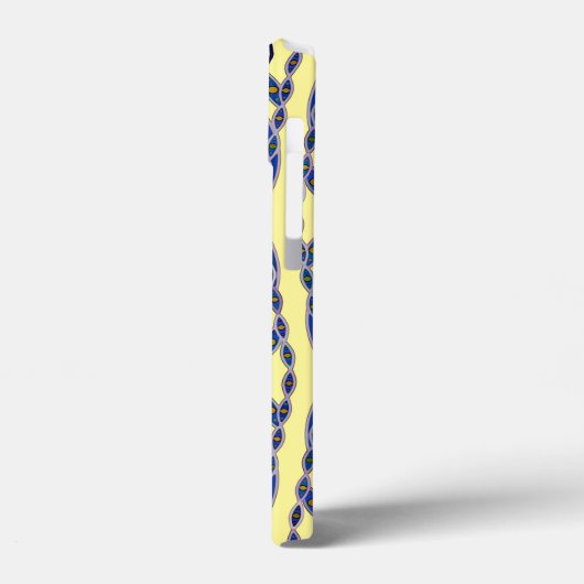 Tribale batik - Steel Blue, Grey and Yellow Case-Mate iPhone Case (Achterkant / Links)