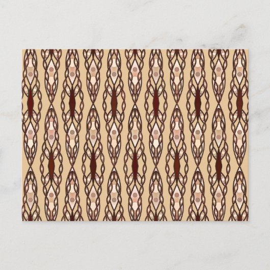 Tribale batik - Tan, donkerbruin en crème Briefkaart (Voorkant)