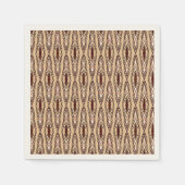 Tribale batik - Tan, donkerbruin en crème Servetten (Voorkant)