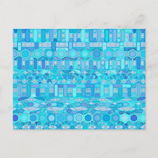 Tribale batik - tinten blauw briefkaart (Voorkant)