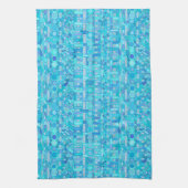 Tribale batik - tinten blauw theedoek (Verticaal)