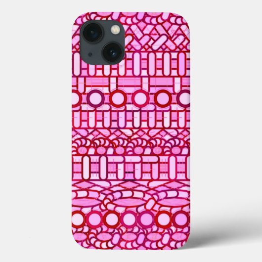 Tribale Batik - tinten roze en bordeauxrood Case-Mate iPhone Case (Achterkant)