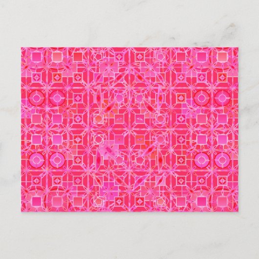 Tribale Batik - tinten van fuchsia roze Briefkaart (Voorkant)