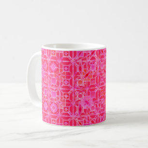 Tribale Batik - tinten van fuchsia roze Koffiemok