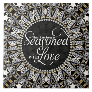 Tribale batik uitgegroeid tot Love Home Decor Kitc Tegeltje