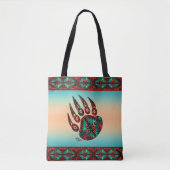 Tribale Beer Paw-Canvas tas (Voorkant)