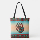 Tribale Beer Paw-Canvas tas (Achterkant)