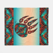 Tribale Beer Paw Fleece Blanket Deken (Voorkant (Horizontaal))