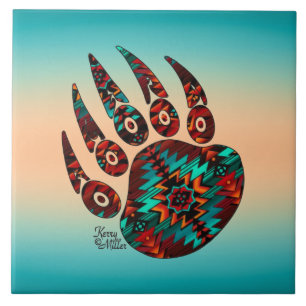 Tribale Beer Paw-keramische Tegel Tegeltje