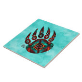 Tribale Beer Paw-keramische Tegel Tegeltje (Zijkant)